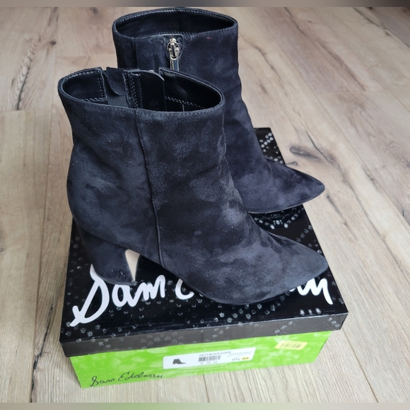 Sam Edelman Hilty, Black Suede Booties, Size 9.5 - Picture 2 of 16